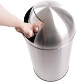 Jago® Push Bin 50L Въртящ се капак от неръждаема стомана - Image 2
