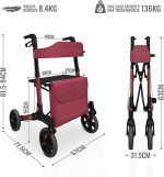 Jago® Проходилка Rollator - 6-посочна регулируема височина - Image 4