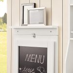 SoBuy® FWT20-W Сгъваема стенна маса с черна дъска - Image 5