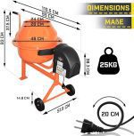 TIMBERTECH® Електрически бетонобъркачка 70L - Image 3