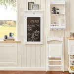 SoBuy® FWT20-W Сгъваема стенна маса с черна дъска - Image 2