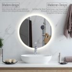 Aquamarin® LED огледало за баня, кръгло 80 см - Image 4