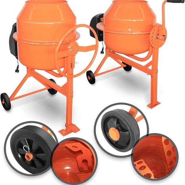 TIMBERTECH® Електрически бетонобъркачка 70L