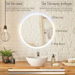 Aquamarin® LED огледало за баня, кръгло 80 см - Image 3