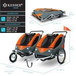 Детско ремарке за велосипеди KESSER®, с окачване 2-в-1 - Image 3
