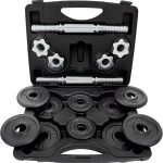 ScSPORTS® комплект дъмбели с куфар - 15кг, хром