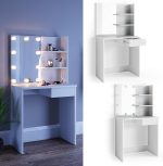 Vicco Тоалетка Dekos, Бяла, 75 см с LED осветление - Image 3