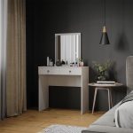 Тоалетка Vicco бяла 80см с LED осветление, Elara - Image 2