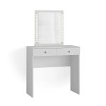 Тоалетка Vicco бяла 80см с LED осветление, Elara