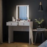 Тоалетка Vicco бяла 80см с LED осветление, Elara - Image 4