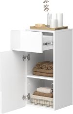 Шкаф Vicco Izan 36,6 x 76,6 см с чекмедже и врата - Image 4