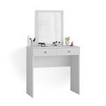 Тоалетка Vicco бяла 80см с LED осветление, Elara - Image 7