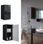 Шкаф за баня Vicco Irma висок гланц антрацит 30 x 59 см - Image 7
