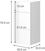 Шкаф Vicco Izan 36,6 x 76,6 см с чекмедже и врата - Image 5