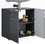 Vicco Freddy шкаф за тоалетна 60 x 56 см висок гланц антрацит - Image 7