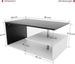 Маса за кафе MIADOMODO® – 90 x 50 x 41 cm - Image 2