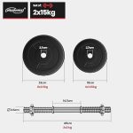 Тежести с дъмбели Physionics® - Комплект от 2бр. (2 x 15 kg) - Image 2