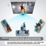 Jago® Моторизиран прожекционен екран - 203x203 см, 113" - Image 6