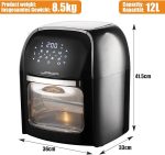 Jago® XXXL 8-в-1 фритюрник с горещ въздух 12 L, 1800 W