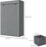 Сгъваем гардероб с чекмеджета HOMCOM 102x42,5x162,5cm - Image 3