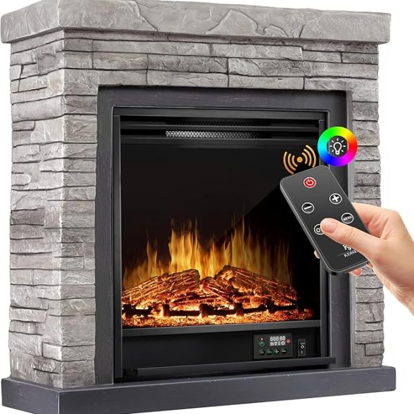 Електрическа камина KESSER® с LED 3D ефект на пламъка