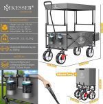Ръчна количка KESSER®, сгъваема с покрив, ръчна количка - Image 3