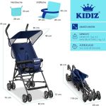 KIDIZ® CITY Детска количка сгъваеми 4-инчови колела - Image 5