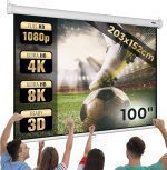 Екран за проектор Jago® - Ръчно изтеглящ се, прибиращ се