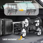 Ръчна количка KESSER®, сгъваема с покрив, ръчна количка - Image 4