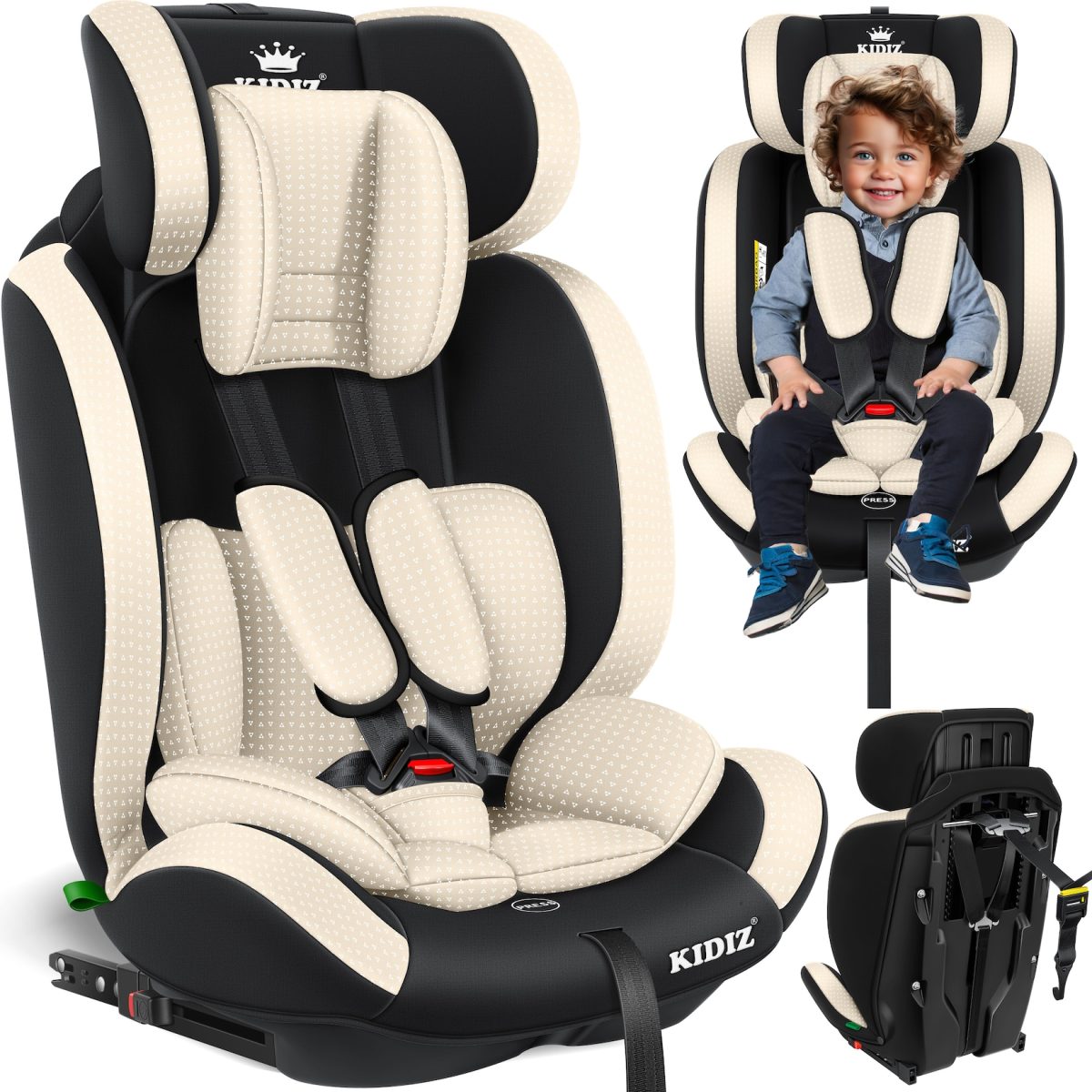 KIDIZ® детско столче за кола група 1+2+3 9-36 кг, с изофикс - Image 1