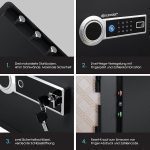 KESSER® електрически сейф с пръстов отпечатък 34x25x28 см - Image 6