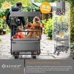Ръчна количка KESSER®, сгъваема с покрив, ръчна количка - Image 5