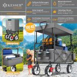 Ръчна количка KESSER®, сгъваема с покрив, ръчна количка - Image 7