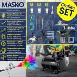 Комплект аерограф MASKO® с компресор 4 бара - Image 5