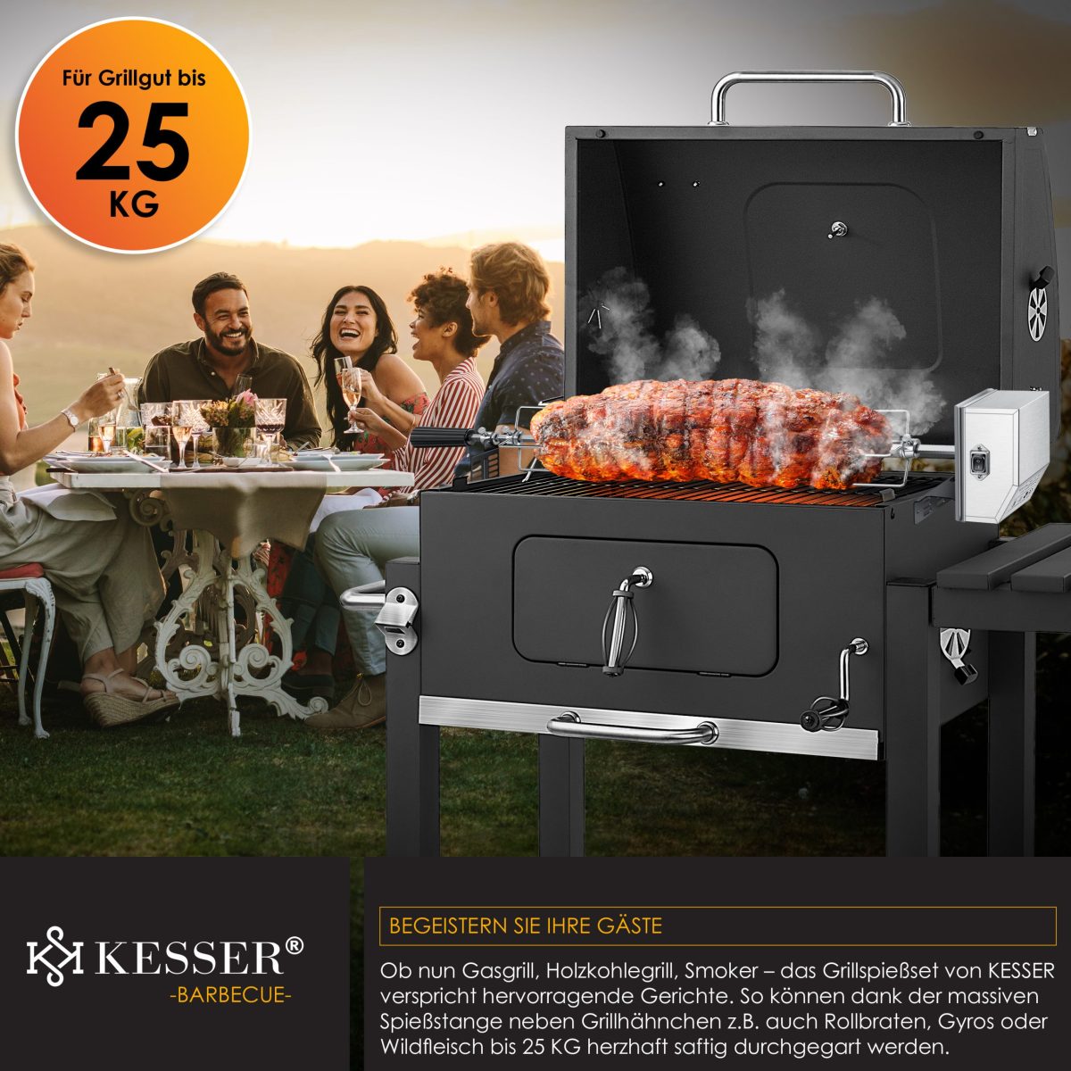 KESSER® комплект шишове за скара от неръждаема стомана - Image 4