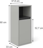 Vicco шкаф за баня Viola, сиво/антрацит, 37,8 x 80 cm - Image 3