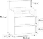 Нощно шкафче Vicco Monty, Антрацит/Дъб, 39.6 x 59.1 см - Image 4