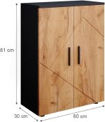 Vicco шкаф за баня Антрацит/Дъб 60 x 81 см, Irma - Image 2