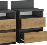 Нощно шкафче Vicco Monty, Антрацит/Дъб, 39.6 x 59.1 см - Image 5