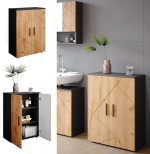 Vicco шкаф за баня Антрацит/Дъб 60 x 81 см, Irma - Image 3