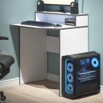 Игрална маса Vicco Kron, бяло/сиво, 70 x 60 см - Image 4