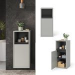 Vicco шкаф за баня Viola, сиво/антрацит, 37,8 x 80 cm - Image 6