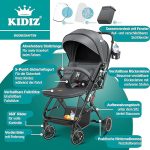 Количка KIDIZ®, сгъваеми колела на 360° 5-точков колан - Image 2