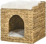 Котешка къща PawHut с 2 нива с 2 възглавници