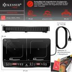 KESSER® индукционен котлон 2 плочи 3500W - Image 3
