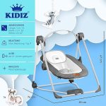 Бебешка люлка KIDIZ® Baby Rocker с 5 настройки на скоростта - Image 6