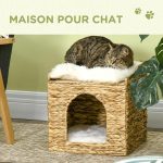 Котешка къща PawHut с 2 нива с 2 възглавници - Image 5