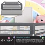 KESSER® парапет за легло 200 см, 42 см, тъмно сиво - Image 3