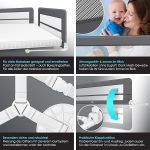 KESSER® парапет за легло 200 см, 42 см, тъмно сиво - Image 4