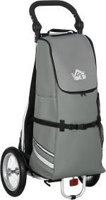 HOMCOM 2 в 1 пазарска количка и за велосипеди със скоби